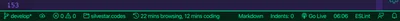 Screenshot of VS Code status bar.