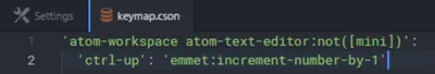 Keybindings keymap replace command.