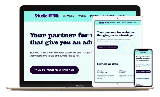 Screenshot of Studio CiTA website.